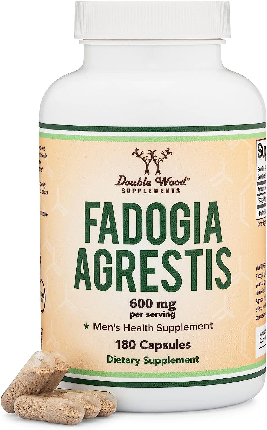 Fadogia Agrestis 600mg Per Serving (180 Capsules) Powerful Extract to Support Athletic Performance, Test Booster for Mus