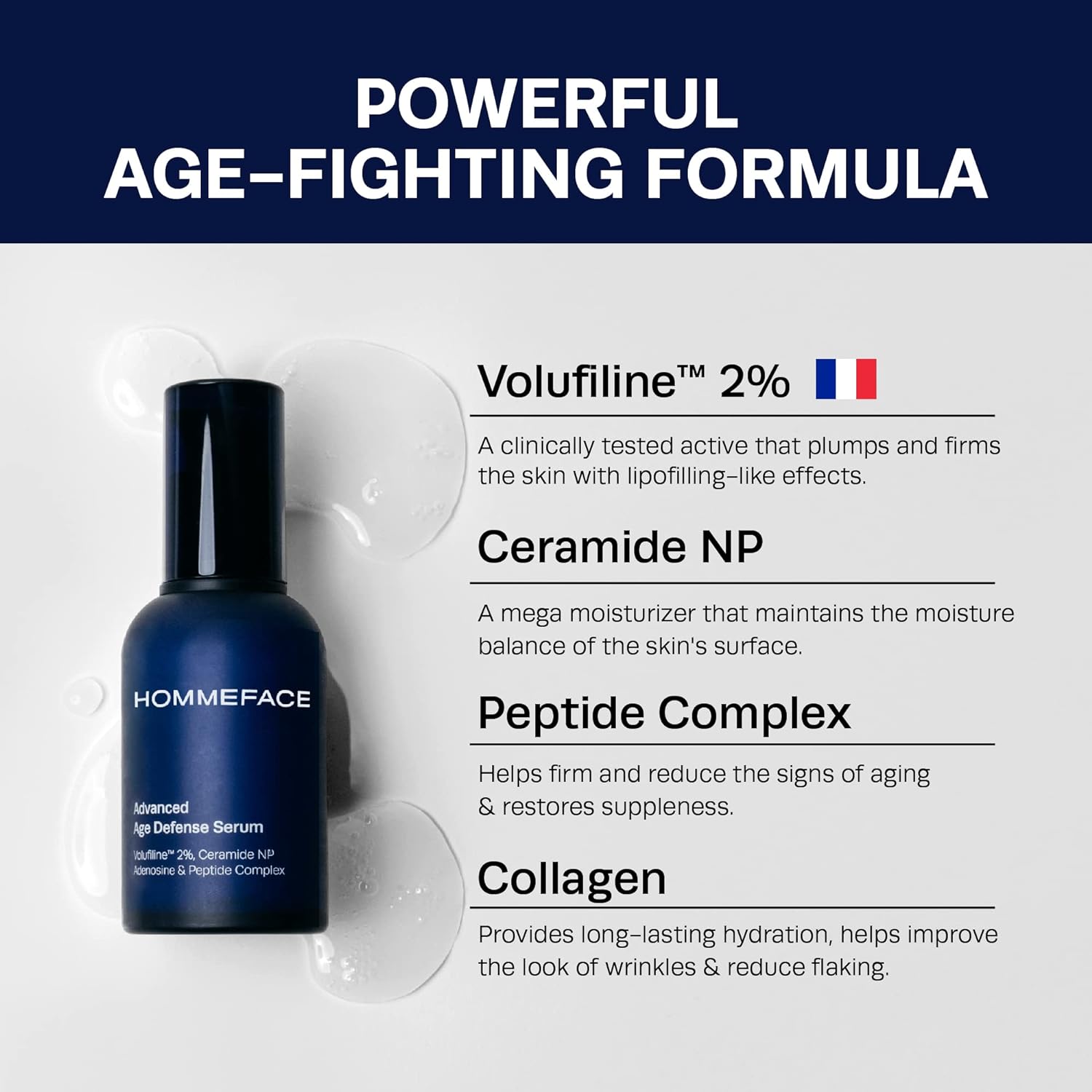 Esupli.com HOMMEFACE Advanced Age Defense Anti-Aging Serum for Men with