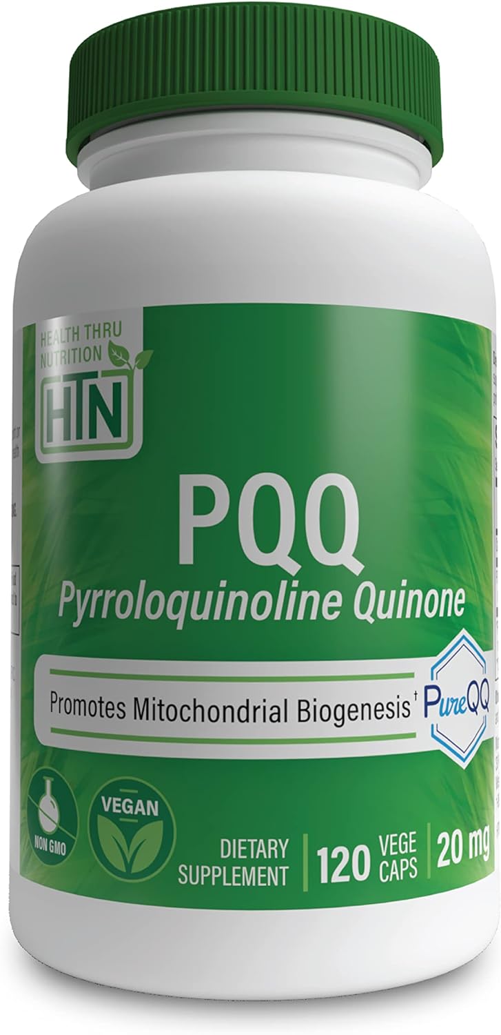 Health Thru Nutrition PQQ 20mg Pyrroloquinoline Quinone as PureQQ | Ve