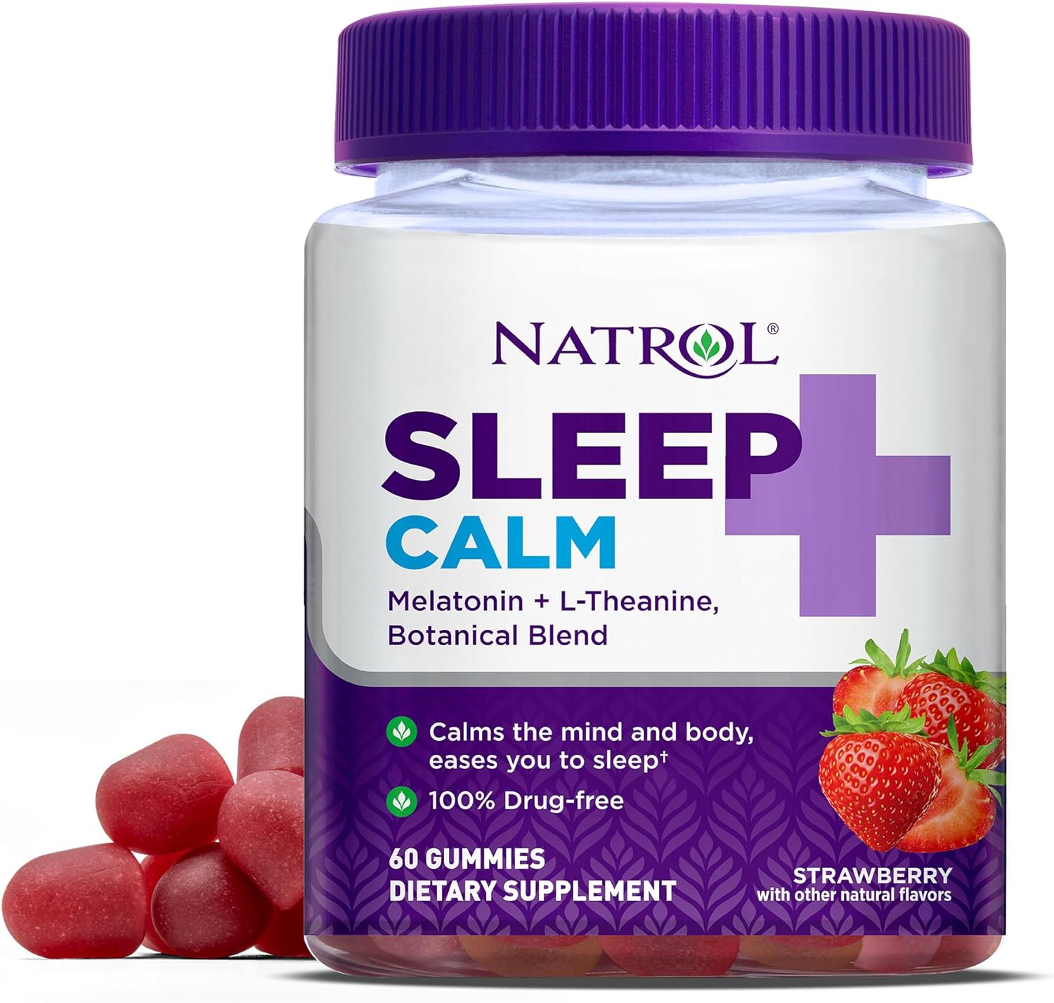 Natrol Sleep+ Calm, Drug Free Sleep Aid Supplement, Calm An Active Min