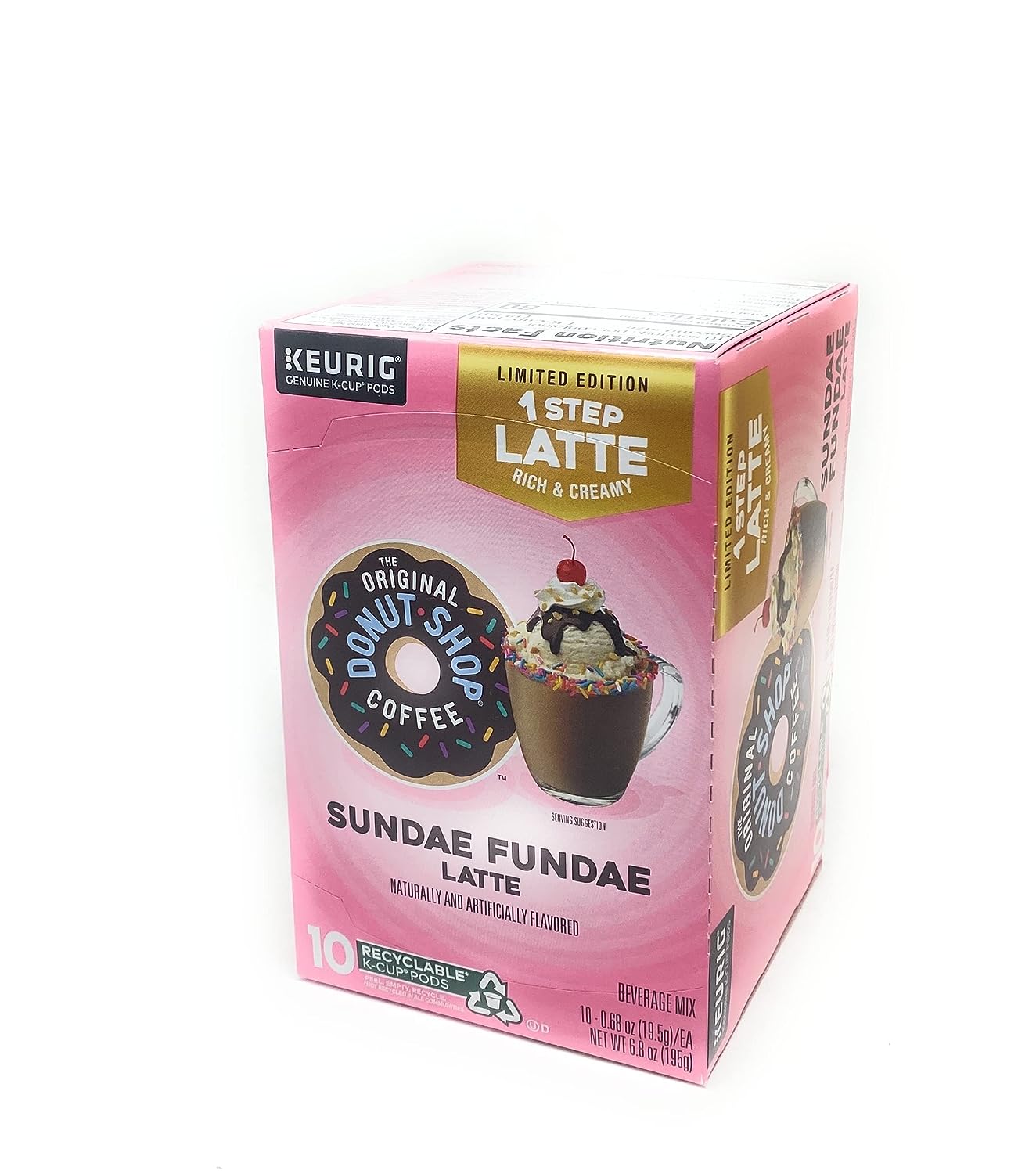 The Original Donut Shop Coffee Sundae Fundae Latte K-Cups - 10 pods - 1 box