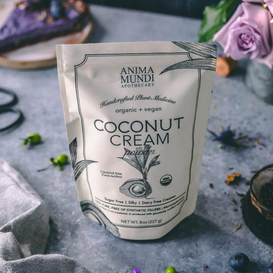 Anima Mundi Coconut Cream Powder - Organic Non-Dairy Coconut Creamer - Silky Dairy-Free Creamer for Coffee, Smoothies, Desserts & More - Vegan, Non-GMO, Organic Plant-Based Creamer