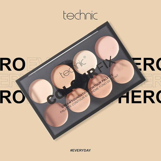 Technic Colour Fix Cream 8 Colour Foundation Contour Palette