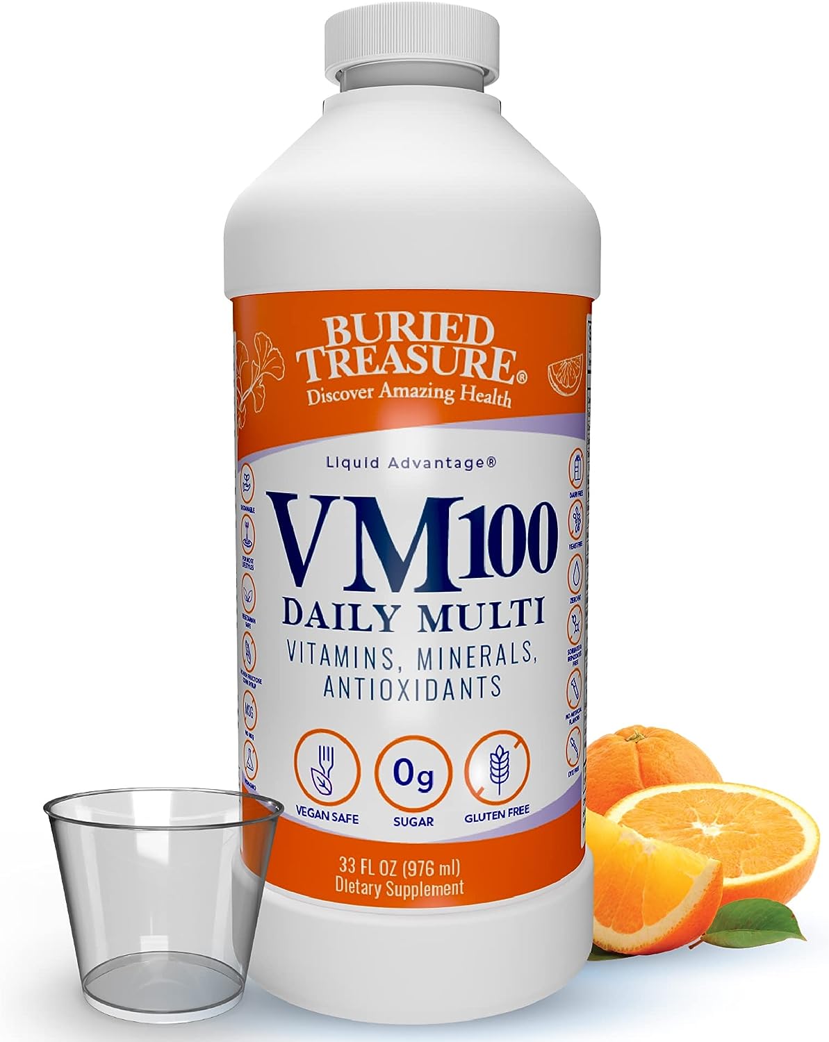 Buried Treasure Vm100 Daily Multi - 32 Servings, Liquid Vitamins Miner