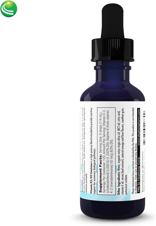 Nutra Biogenesis - Vitamin D3-K2 Emulsion - Liquid Vitamin D And Vitam