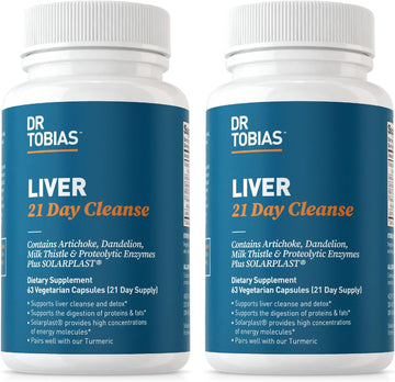 Dr Tobias Liver 21 Day Cleanse, Herbal Liver Detox Cleanse with Solarp