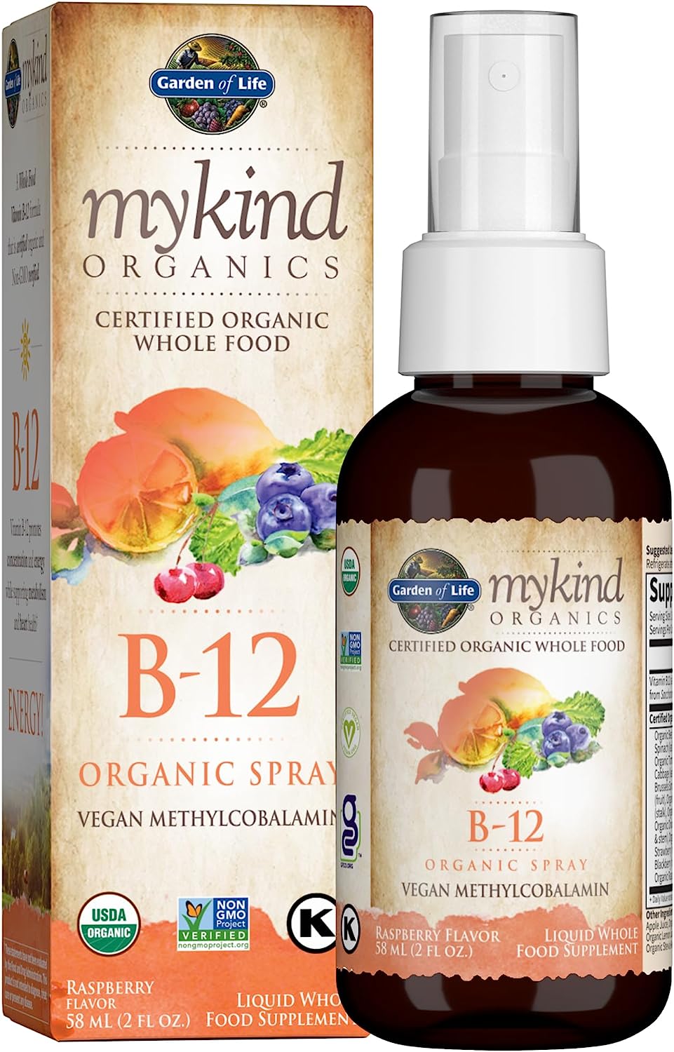 Garden Of Life Organics B12 Vitamin - Whole Food B-12 For Metabolism A