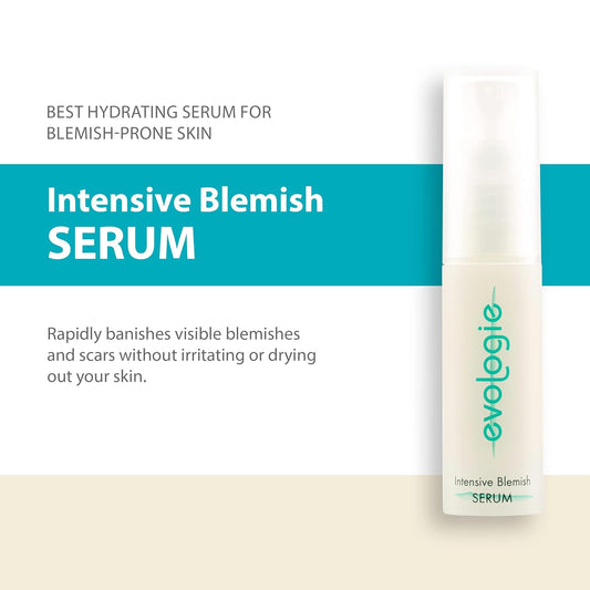 Evologie Intensive Blemish Serum - Hydrating and Lightweight Serum - Face Serum That Manages Breakouts and Reduce Pimple Marks - Safe on Sensitive Skin - Ideal For Teens, Men & Women, 0.5