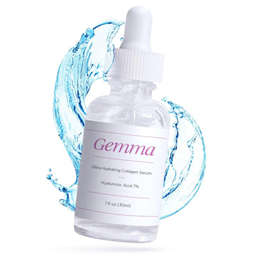 Gemma Ultra Hydrating Collagen Serum - Moisturizing and Hydrating Face Serum with Hyaluronic Acid - 1   Face Serum