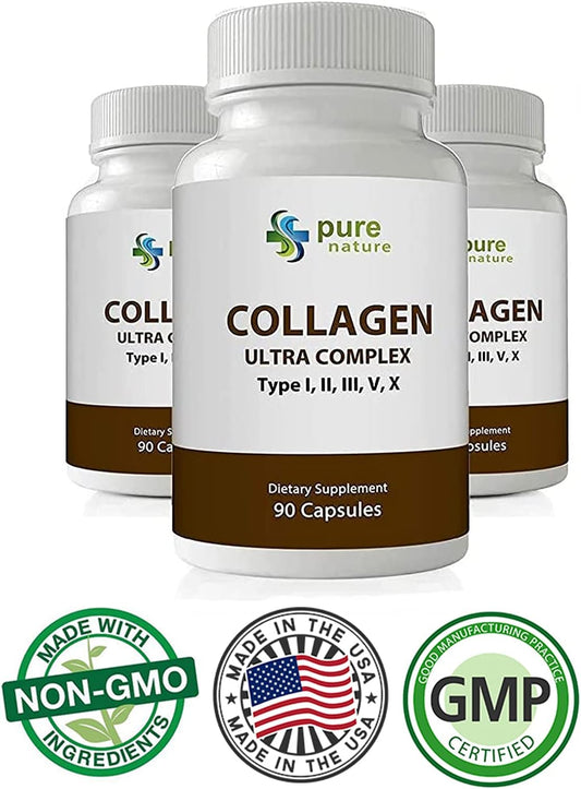 Purenature Collagen Ultra Complex Types I, Ii, Iii, V & X 90Count