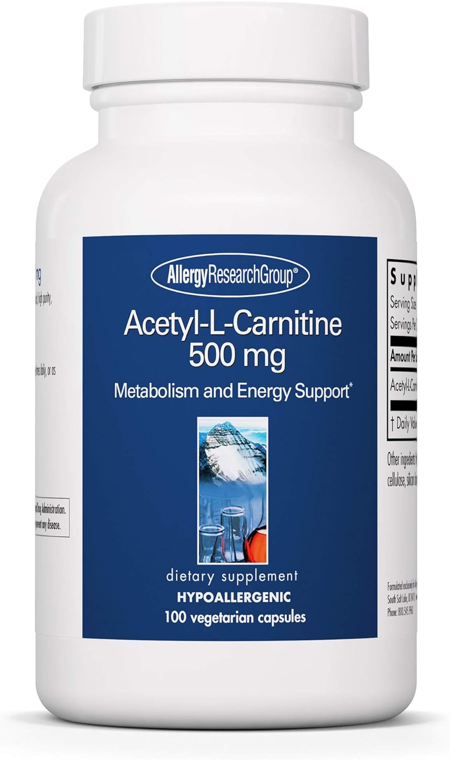 Allergy Research Group - Acetyl-L-Carnitine 500 mg 100 Capsules