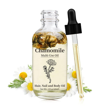 NP NATURES PHILOSOPHY Chamomile Multi-Use Oil for Face, Body and Hair - Organic Plant Fragrant Essential Oil for Dry Ski