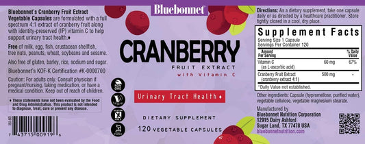 BlueBonnet Super Fruit Cranberry Supplement, 120 Count, White