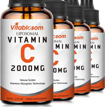 Liposomal Vitamin C 2000mg Liquid for Adults, High Absorption VIT C, M