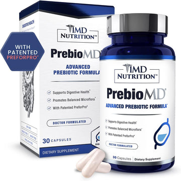 1MD Nutrition PreBioMD - Prebiotic with PreforPro? | Support Healthy D1.76 Ounces