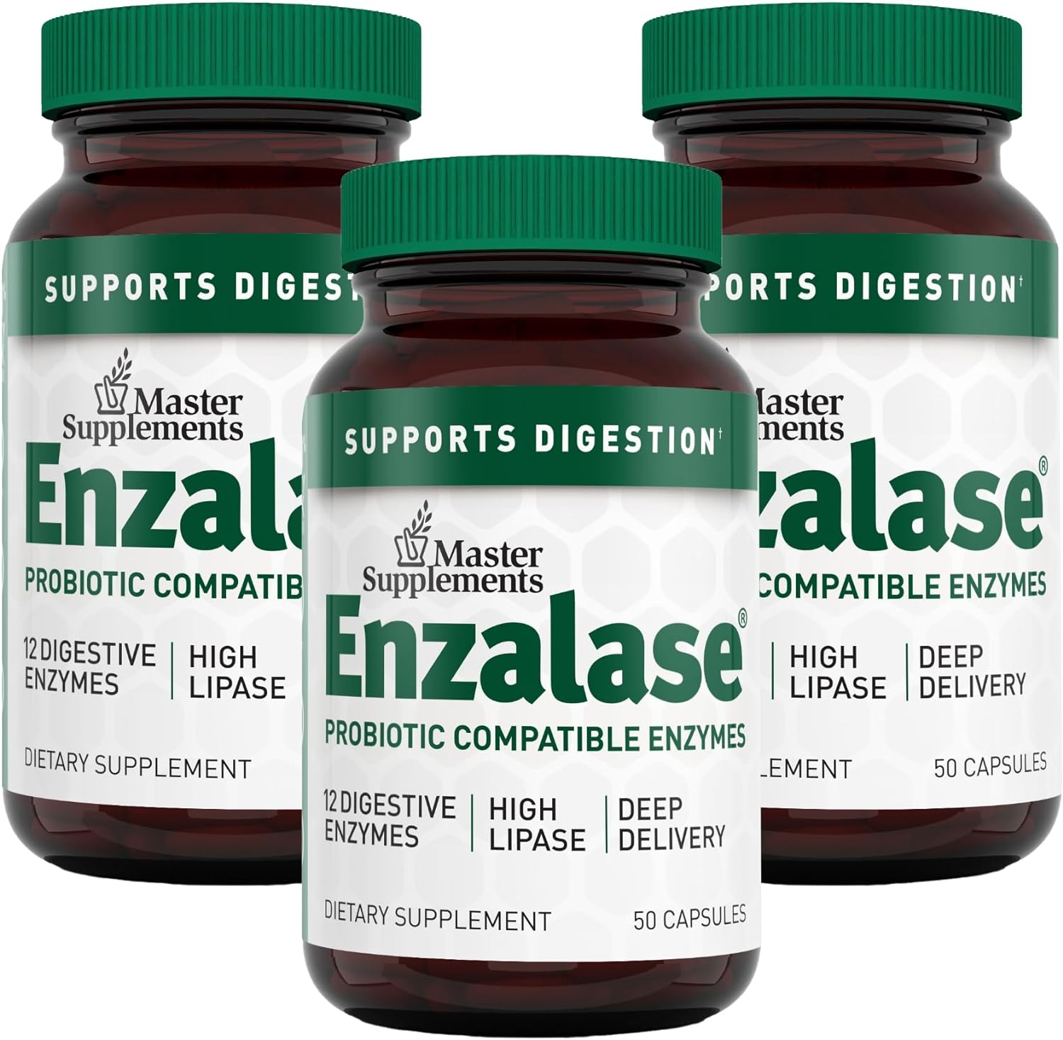 Enzalase Master Supplements 50 Capsules, Pack Of 3 - Probiotic Compati14.39 Ounces
