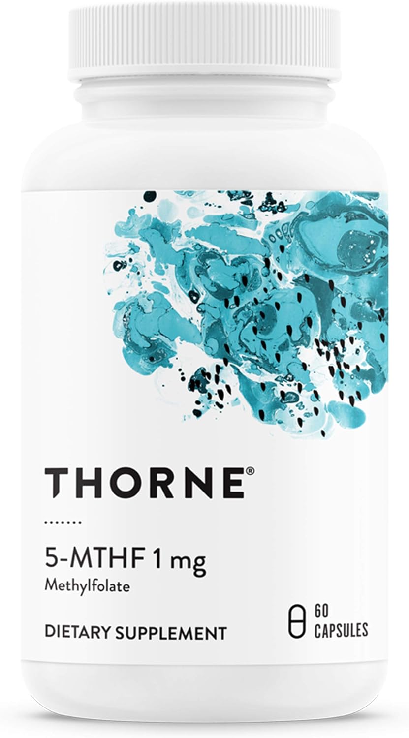 Thorne 5-MTHF 1mg - Methylfolate (Active B9 Folate) Supplement - Suppo