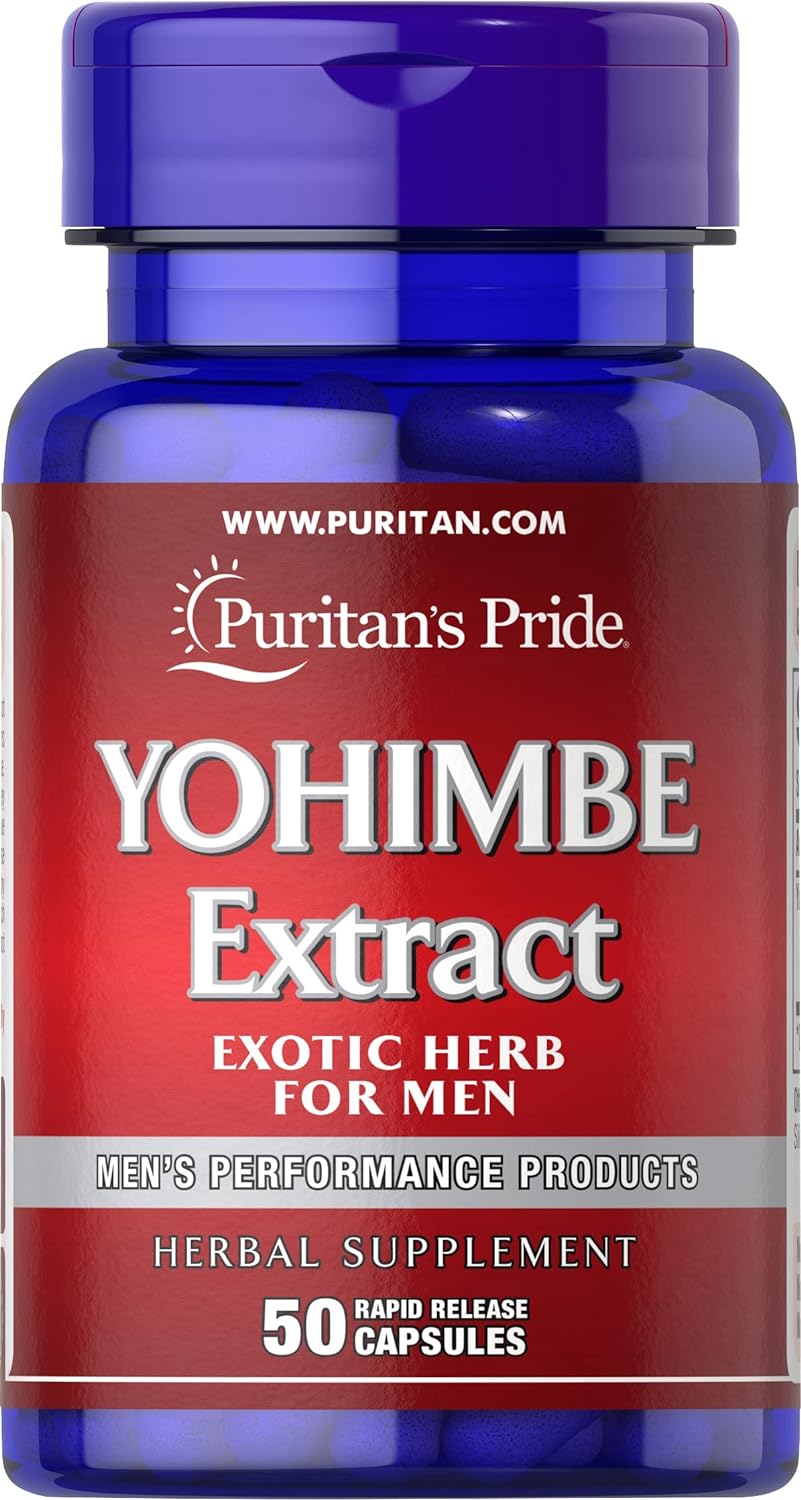 Puritan's Pride Yohimbe 1000 Mg, 50 Count, Vegetable Cellulose, Gelati