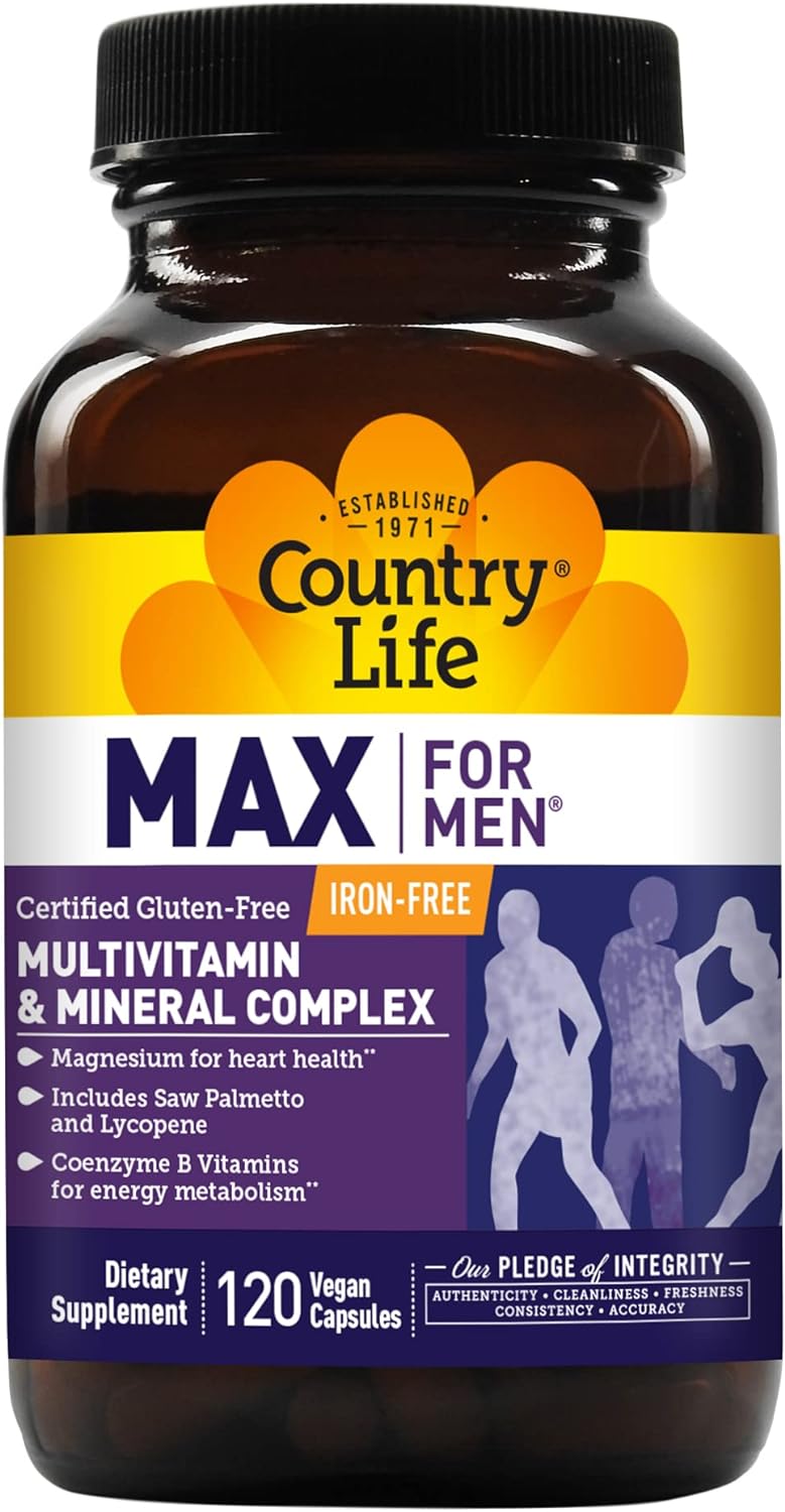 Country Life Max For Men, Multivitamin & Mineral Complex, Iron-Free, V
