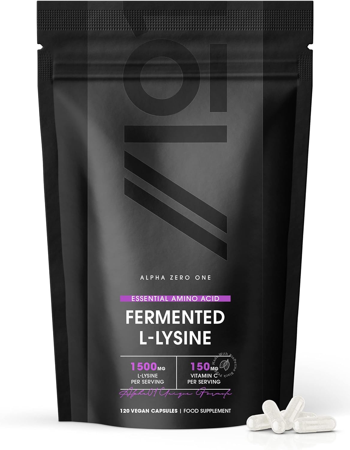 Fermented L-Lysine 1500mg with BioPerine? - Made with Vitamin C - High90 Grams