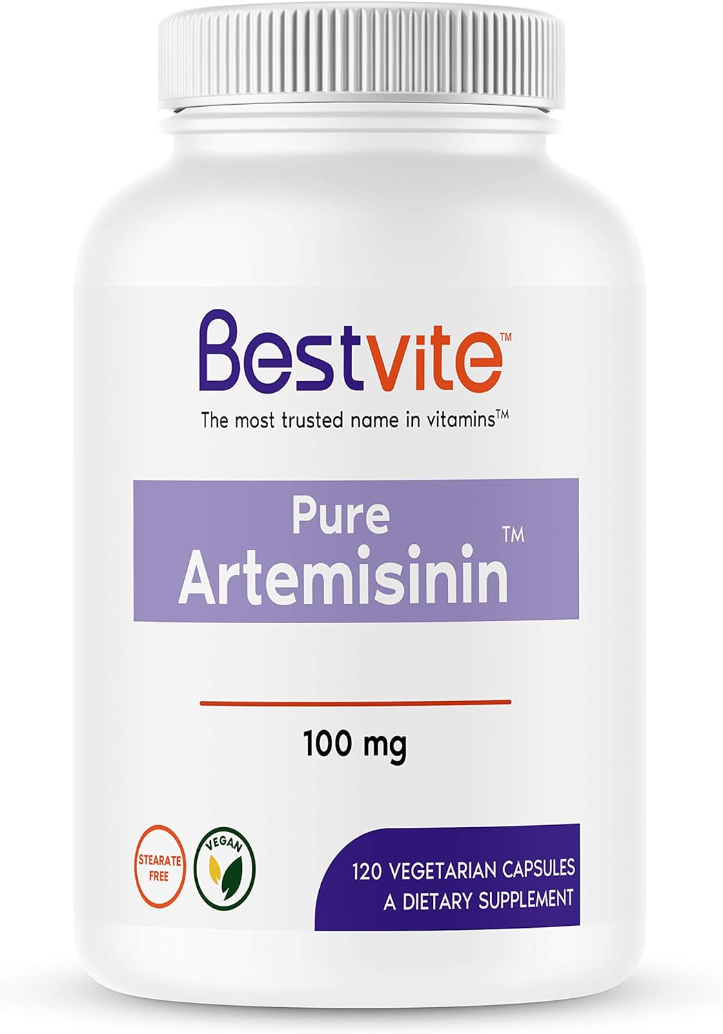 BESTVITE Artemisinin 100mg (120 Vegetarian Capsules) - No Stearates -