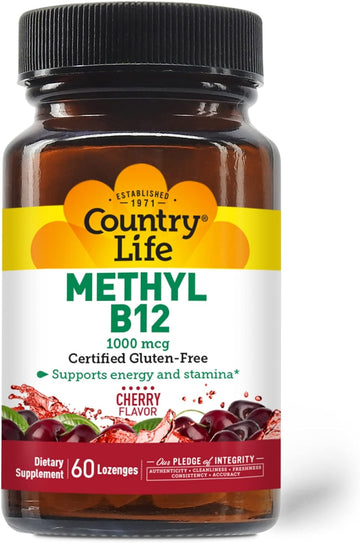 Country Life Methyl B-12 Lozenges, 1000 Mcg, 60 Count
