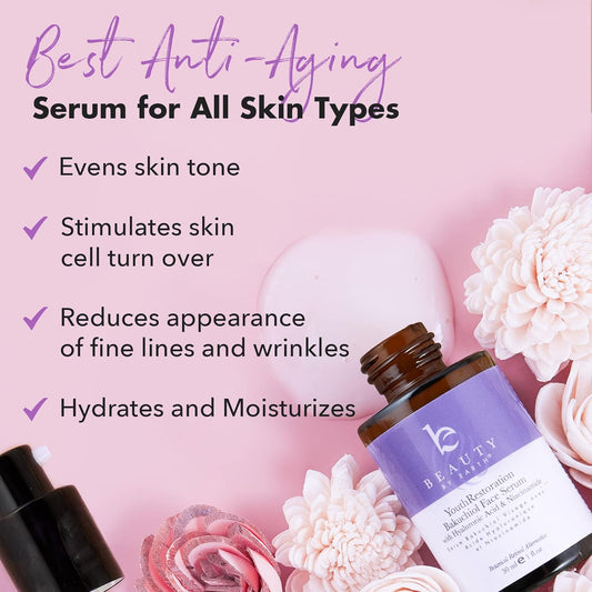 Face Serum - Bakuchiol Plant Based Alternate Retinol Serum for Face Anti Aging Serum with Hyaluronic Acid & Niacinamide Brightening Serum, Bakuchiol Serum, Anti Wrinkle Serum for Face (1  )