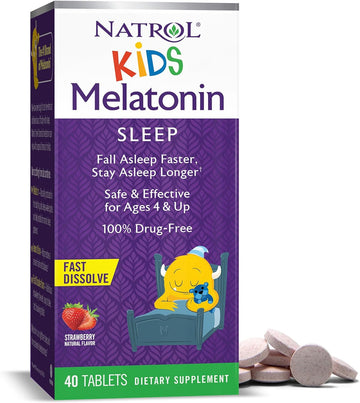 Natrol Kids 1Mg Melatonin Fast Dissolve Sleep Aid Tablets, With Lemon
