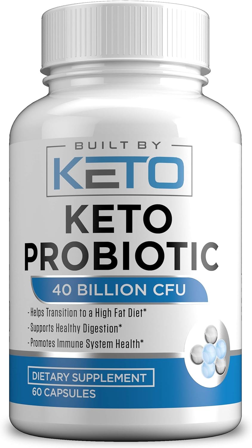 Keto Probiotics with Prebiotic - Digestive & Gut Health - Supports Occasional Constipation, Diarrhea, Gas & Bloating - Probiotics for Women & Men - Ketogenic Diet Probiotic