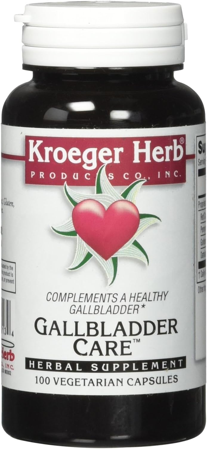 Kroeger Herb Gallbladder Care Vegetarian Capsules, 100 Count