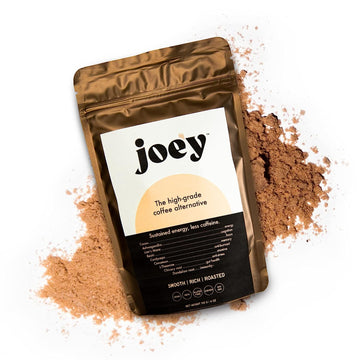 Joe’y - High-Grade Coffee Alternative, Cacao with Mushroom Coffee Substitute, Gluten-Free Coffee Substitute with Adaptogens, Superfood Mushroom Coffee Alternative, Medium Roast, 18 Servings
