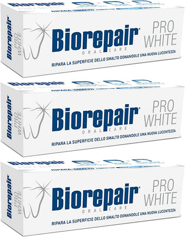 Biorepair: "Pro White" Whitening Toothpaste with microRepair - 2.5 uid  (75) Tubes (Pack of 3) [ Italian Import ]