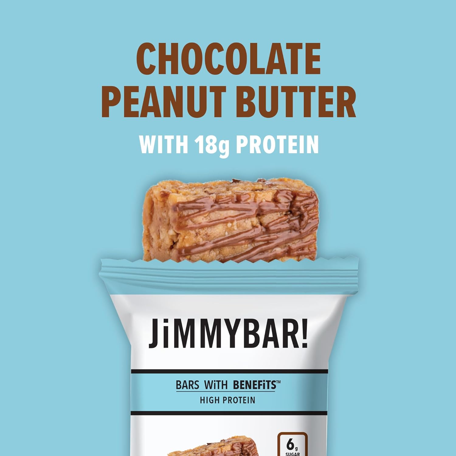 JiMMY! Protein Bar, Chocolate Peanut Butter, 12 Count - Energy Bar wit