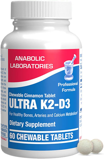 Anabolic Laboratories Ultra K2 D3 Vitamin Supplement - 60 Chewable Cin