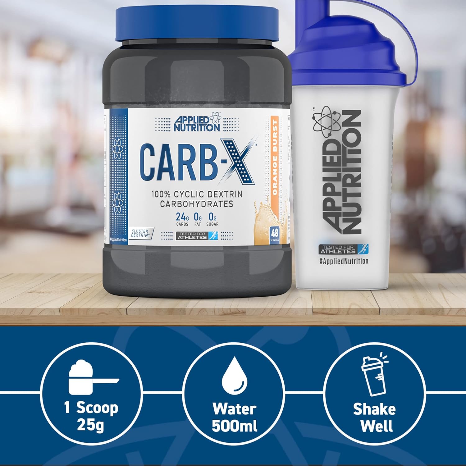 Applied Nutrition Bundle Carb X 1.2kg + Lifestyle Water Bottle 1000ml 