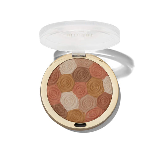 Milani Illuminating Face Powder - Amber Nectar (0.35 ) Cruelty-Free Highlighter, Blush & Bronzer in One Compact to Shape, Contour & Highlight