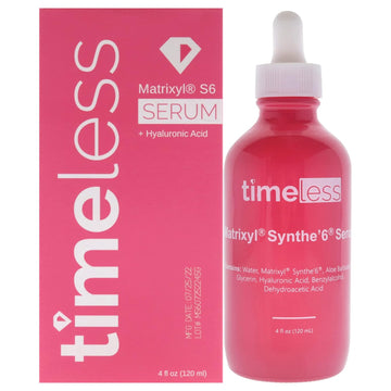 Timeless Skin Care Matrixyl Synthe’6 Serum - 4  - Prevent Visible Aging, Repair Damage, Improve Skin Firmness & Boost Hydration - Includes Hyaluronic Acid - Best for Normal, Dry & Mature Skin