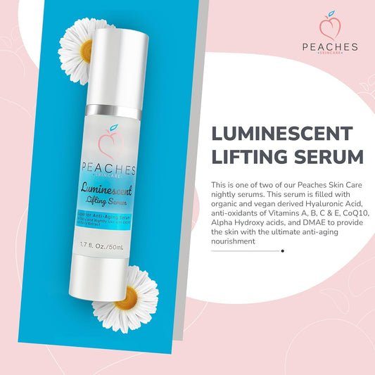 Luminescent Lifting Serum (1.7 ) - Anti Aging Serum for Women & Men w/Hyaluronic Acid, Vitamins A, B, C, E, & More - Facial Serum for Healthy & Firm Skin - Face Care for Acne Scars & Fine Lines