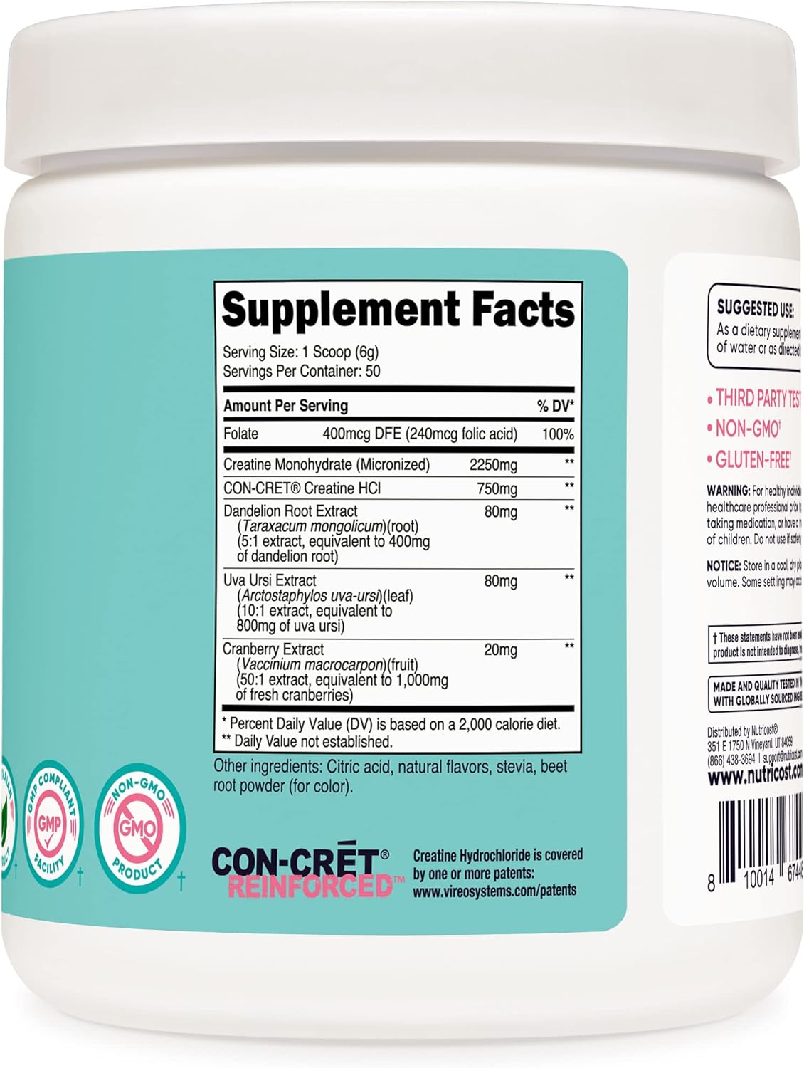 Nutricost Creatine Monohydrate Powder for Women, Micronized, Strawberr