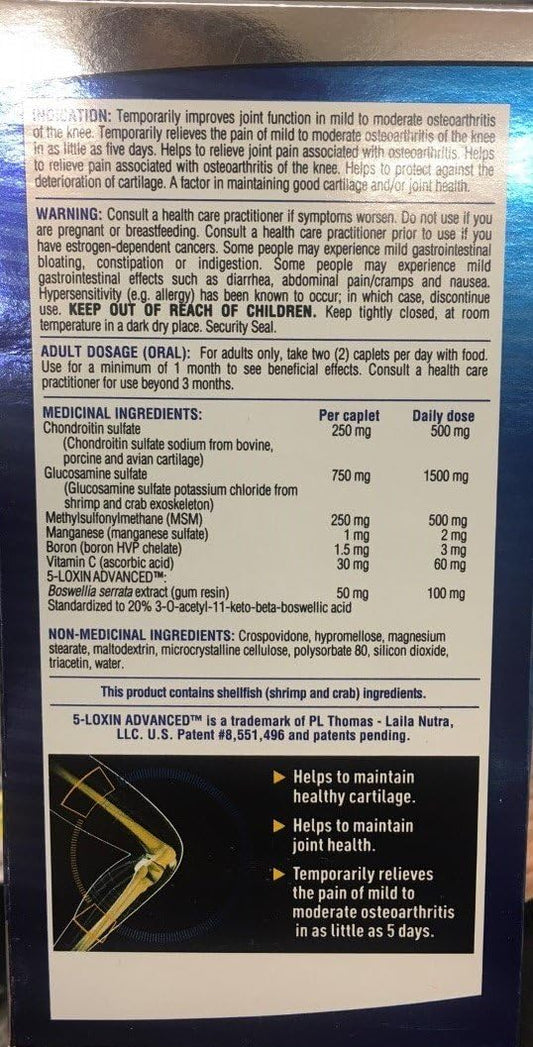 Nature'S Bounty Osteo Bi-Ex Platinum 2600 Mg 5-Loxin Advanced 75 Caplets