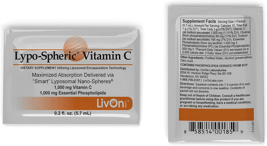 LivOn Laboratories Lypo?Spheric Vitamin C ? 2 Cartons (60 Packets) ? 1