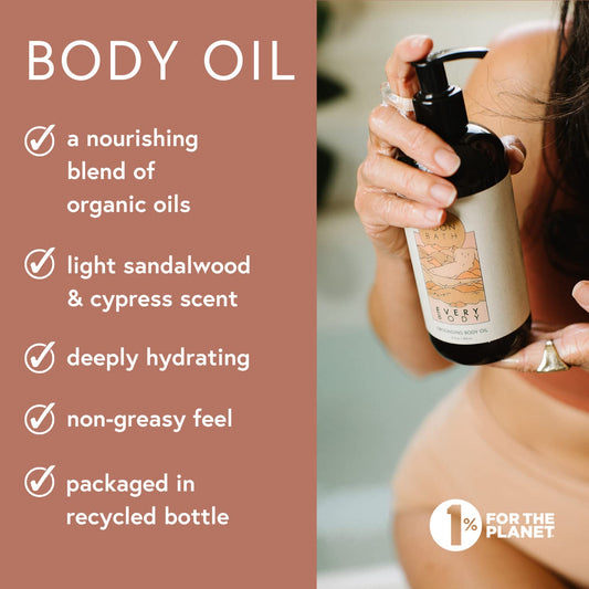 Moon Bath Every Body Grounding Body Oil | Contains Jojoba, Marula & Moringa Oils combined w/Sandalwood & Cypress to Calm | Organic & Clean Beauty, No Synthetic Fragrance 12