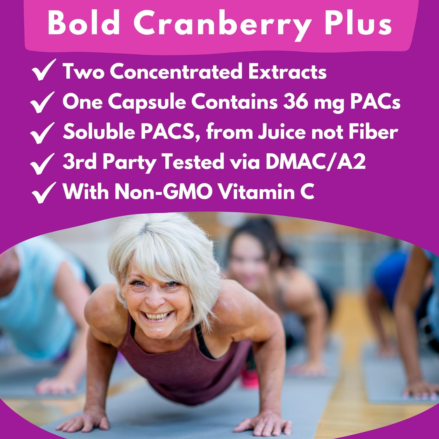 Bold Botanica Bold Cranberry Plus – 36 mg Soluble PACs – Cra