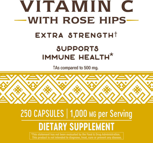 Nature's Way Vitamin C with Rose Hips; 1000 mg Vitamin C per Serving; 250 Capsules