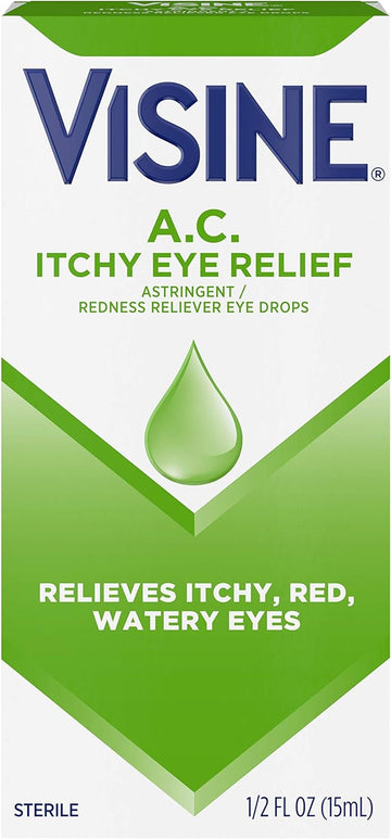 Visine A.C. Itchy Eye Relief Eye Drops with Zinc Sulfate & Tetrahydroz