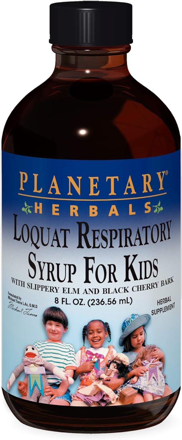 Planetary Herbals Planetary Loquat Respiratory Syrup for Kids, 8 Fluid
