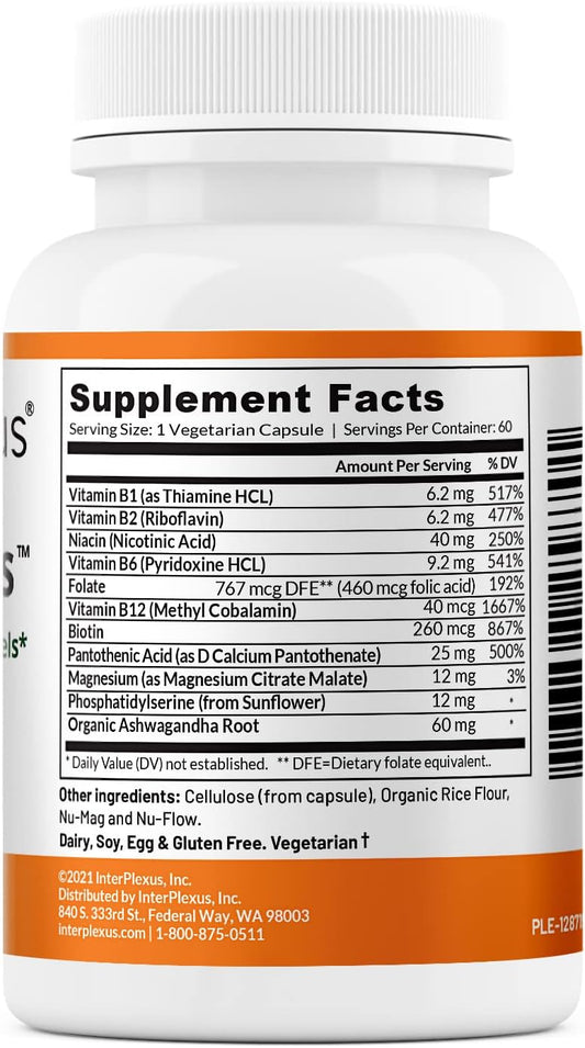 InterPlexus B-KalmPlexus - B Complex with Organic Ashwagandha, Magnesi