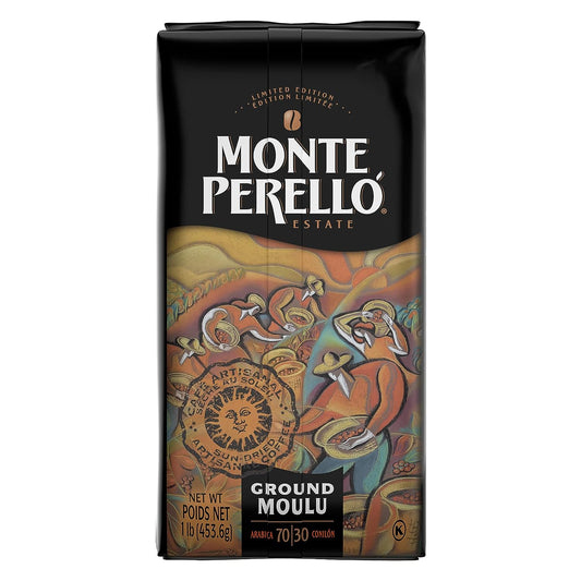 Monte Perelló, 16 oz Bag, Ground Coffee, Medium Roast - Product from the Dominican Republic (Pack of 2)