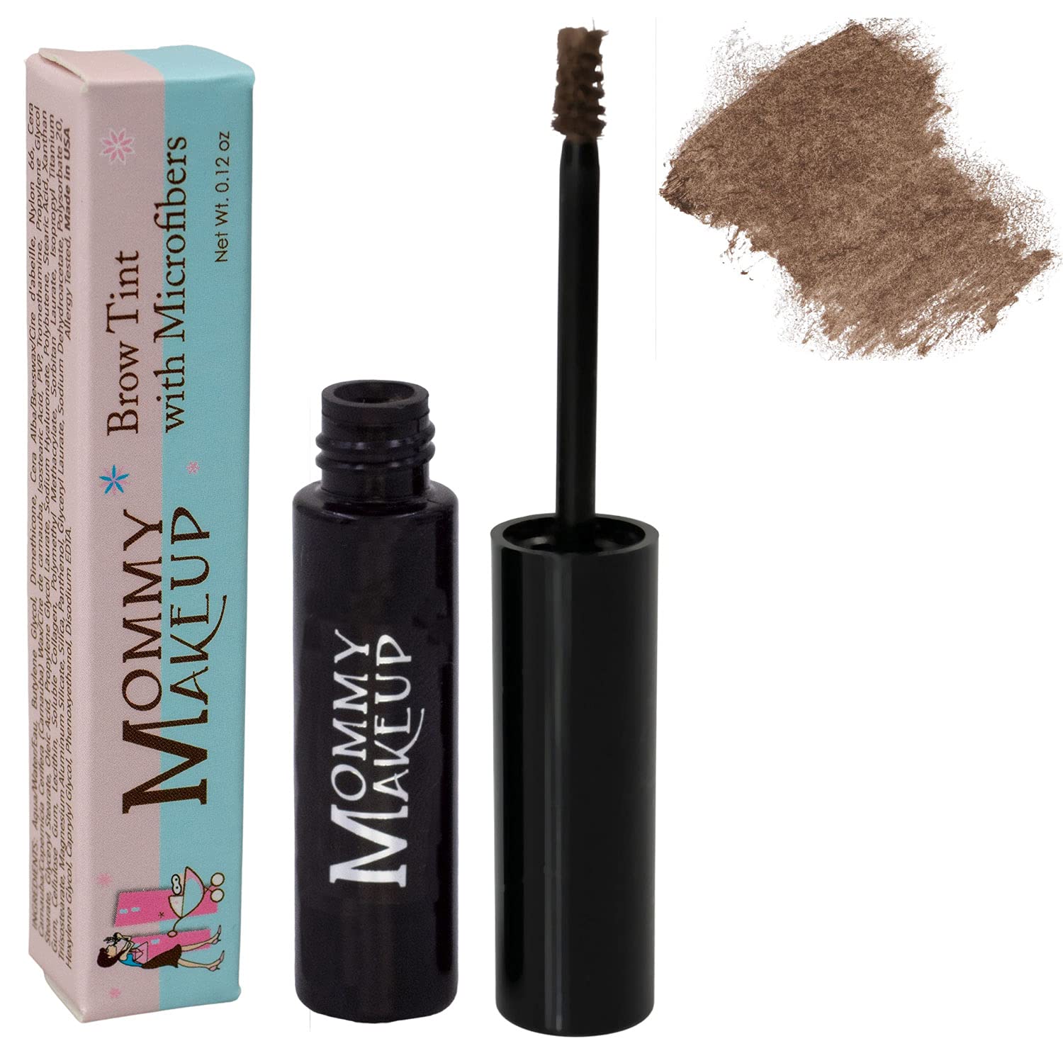 Mommy Makeup Brow Tint with Microfibers. Eyebrow Makeup - Long Lasting Eyebrow Gel. Clump-Free, Paraben-free, Talc-free, Made in USA. PETA Certified No Animal Testing - Fawn