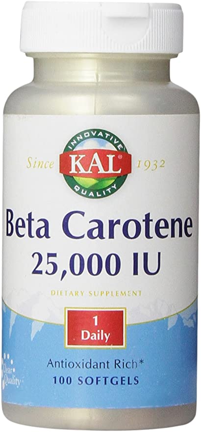 Kal Beta Carotene 25,000 Iu Tablets, 100 Count